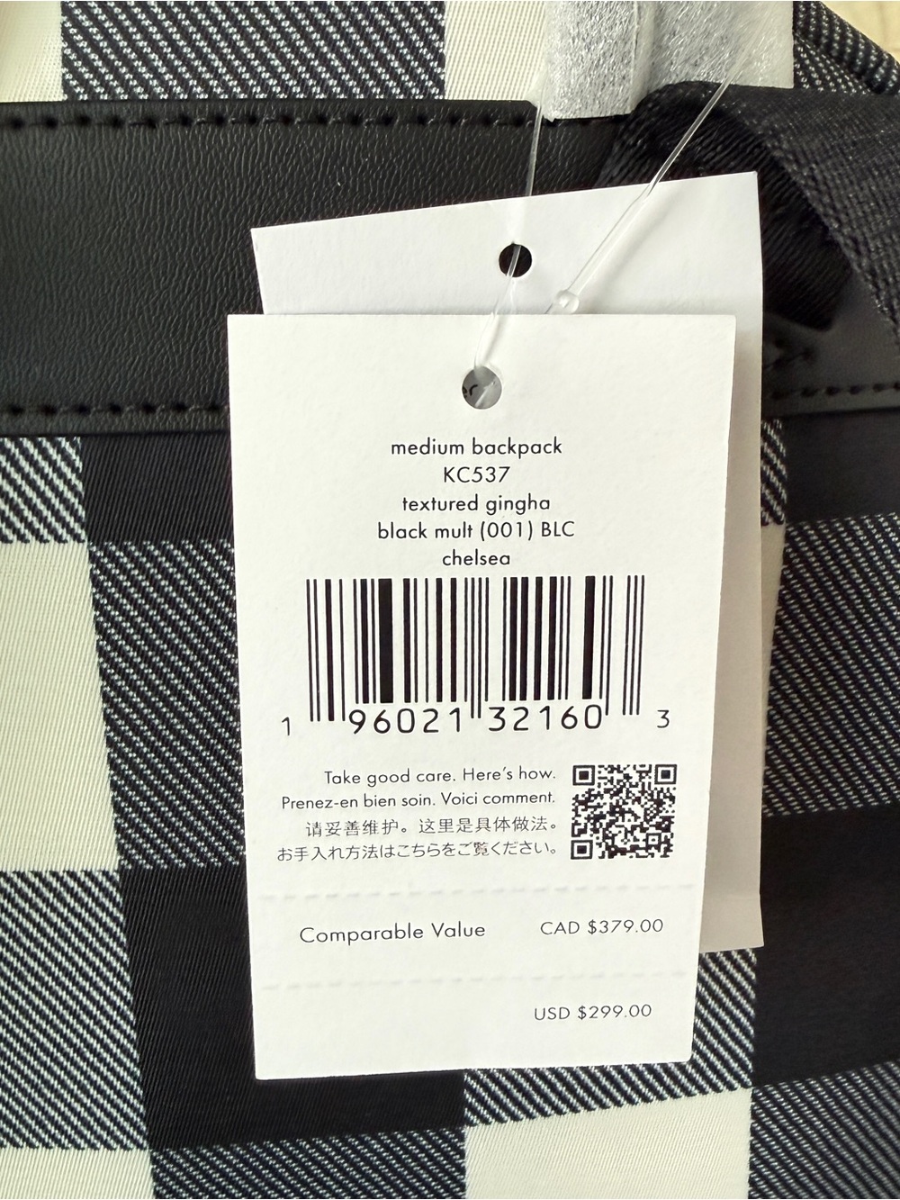 Bundle‼️ Kate Spade Chelsea Medium Backpack KC537 & KC646 Wallet Nylon Black - Picture 5 of 10
